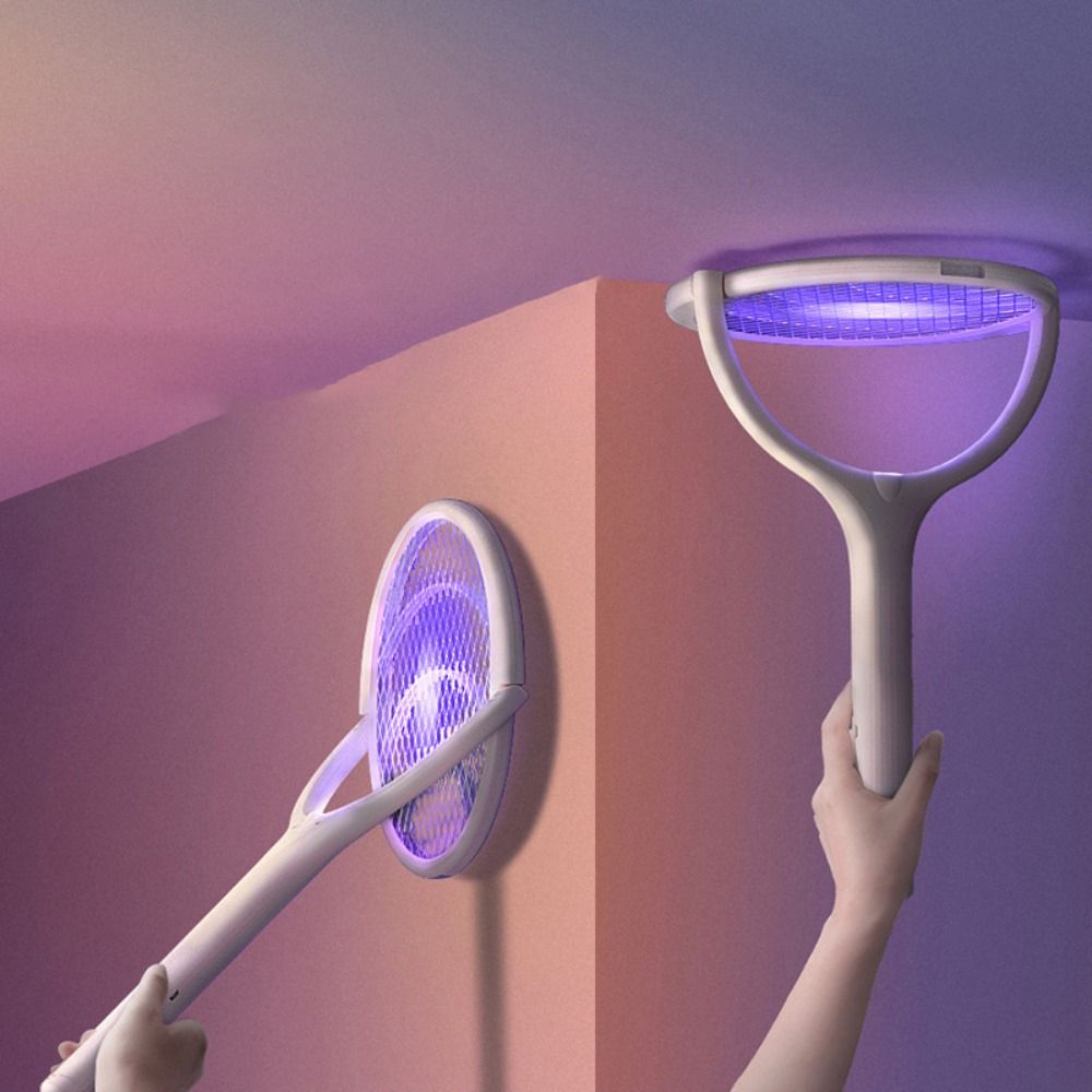 Rechargeable Fly Bug Zapper Multi Angle Adjustment Mosquito Killer Lamp Insect Racket Bedroom