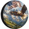 1pc American Flag Spare Tire Cover With & USA Patriotic Design - Waterproof Wheel Protector For RV, SUV, Truck, Camper, Travel T