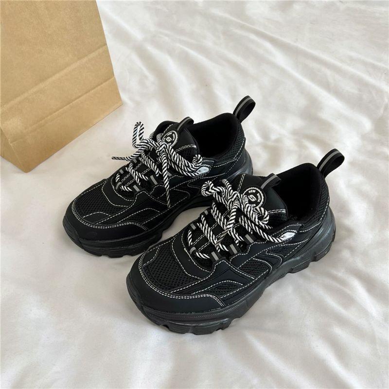 

Обувь для папы в гонконгском стиле, женская, универсальная, для студентов, для спорта и отдыха, новые модели весны 40 чёрный