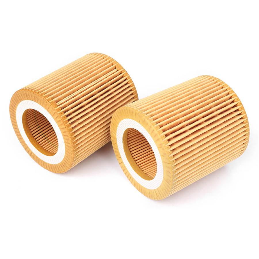 2PCS Car Oil Filter Kit 11427566327 For BMW E60 E61 E84 E85 E91 E92 E93 128i 135i 525i 1 3 5 series 11427640862