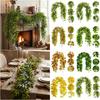 Multicolor Ficus Elastica Artificial Leaves Garland 170cm Leangth Table Running Simulation Leaf Vine 3D Leaf Photo Props