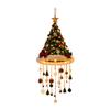 Indoor Living Room Ornaments Lighted Christmas Ceiling Hanging Decor, Pre-Lit Tree Bell Pendant with Big Decor Warm LED, Porch Doorway Holiday