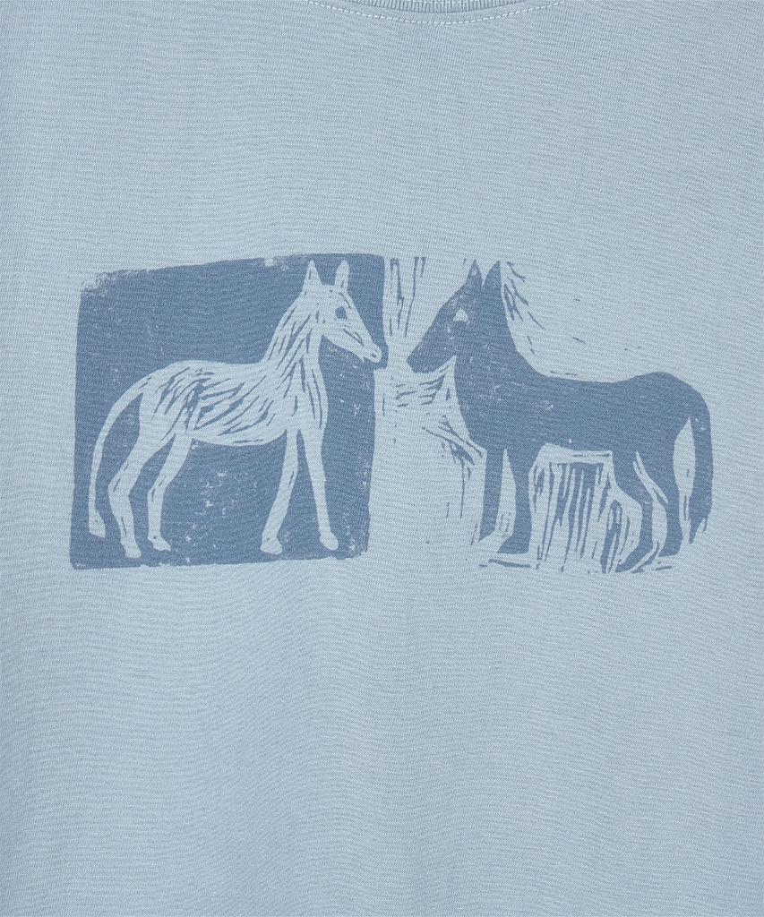 Dandel Dd Two Horse Stitch Tee (Sky Blue)