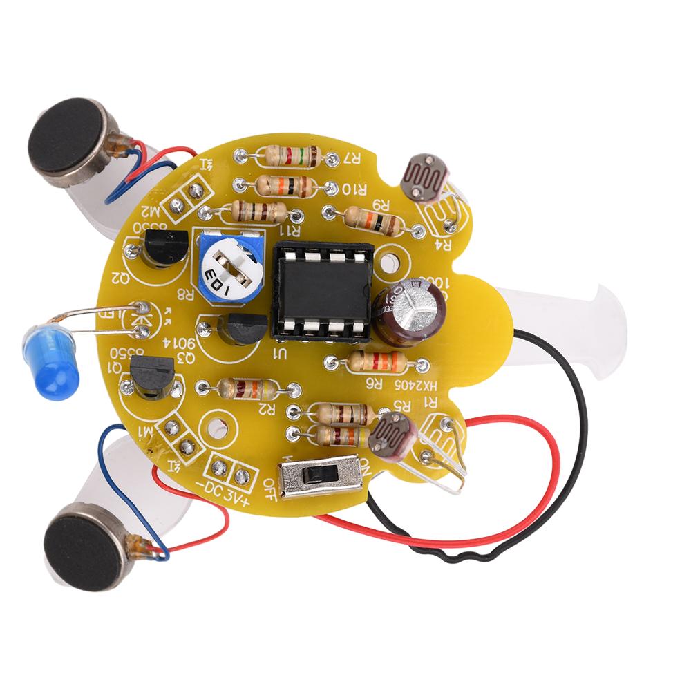 1 Set Light-Sensitive Mobile Robot DIY Kit Firefly DIY Parts Tail Breathing Light Fun Electronic Spare Parts