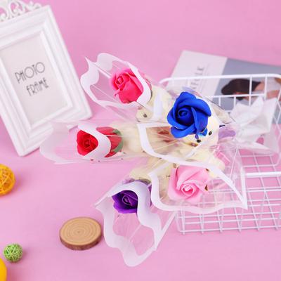 1/5 Stück Duftende Blumenseife Rosen Hochzeit Heimdekorationen Bärenseife Bouquet Valentinstag Künstliche Rosenblumen Muttertag