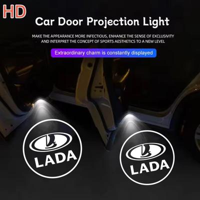 For Lada Priora Sedan Vesta Largus Granta Niva 4x4 Xray Led Door Welcome Laser Projector Logo Ghost Shadow Lights Courtesy Lamp