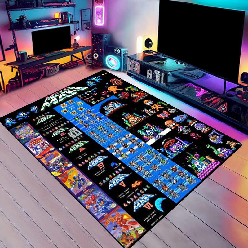 Robot Game Carpet M-Megaman European and American Series Living Room Square Rugs Tent Mats Carpets for Living Room