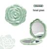 Portable Folding Rose Mirror: Compact HD Double-Sided Makeup Mirror with Flip-Top Design