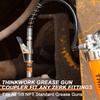 THINKWORK 12000PSI Upgrade Grease Gun Powerful Lock-On Grease Gun Coupler Durable Compatible with 1/8 Inch NPT Grease Gun Fittings