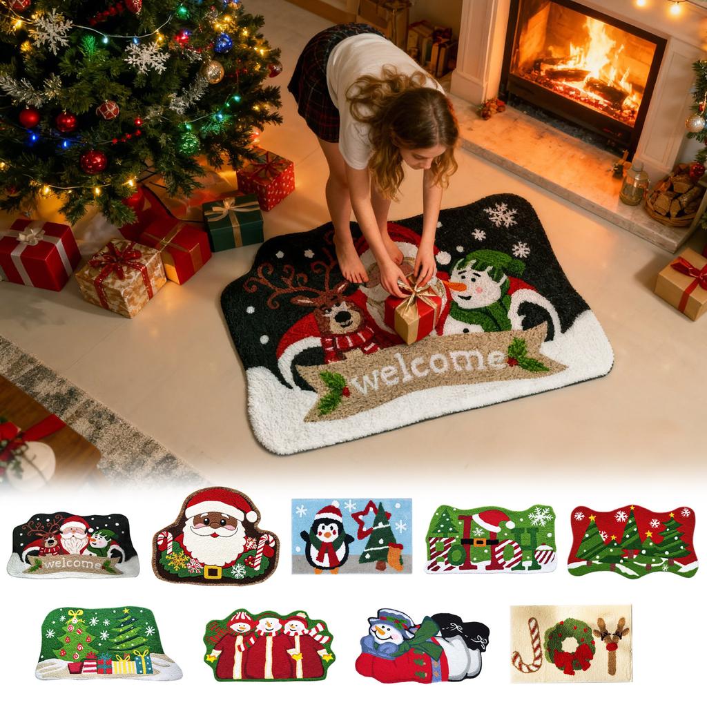 Christmas Bathroom Floor Mat Bathroom Carpet Non- Floor Mat Suitable For Bathroom Bathtub Kitchen Absorbent Cute Carpet
