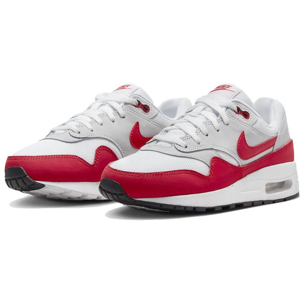 Nike Air Max 1 GS Rot 2023 Kinder-Sneaker Neutralgrau Weiß Schwarz DZ3307-003
