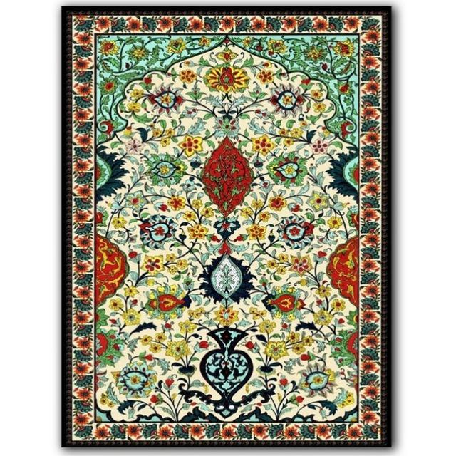 

Турецкая настенная плитка, дизайн, антикварные винтажные художественные исламские классические цветочные картины на холсте, постеры и принты для домашнего декора без рамки 21*30cm No Frame