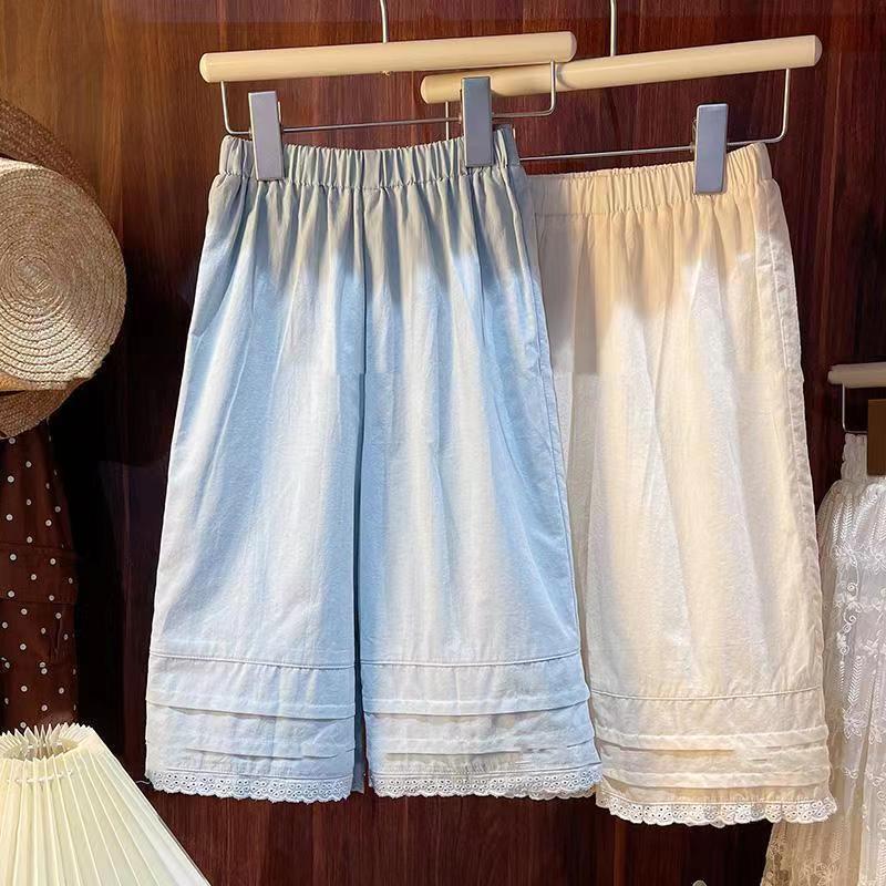 Girls Summer Thin Cotton Wide Leg Pants Baby Stylish Loose Casual Trousers 90