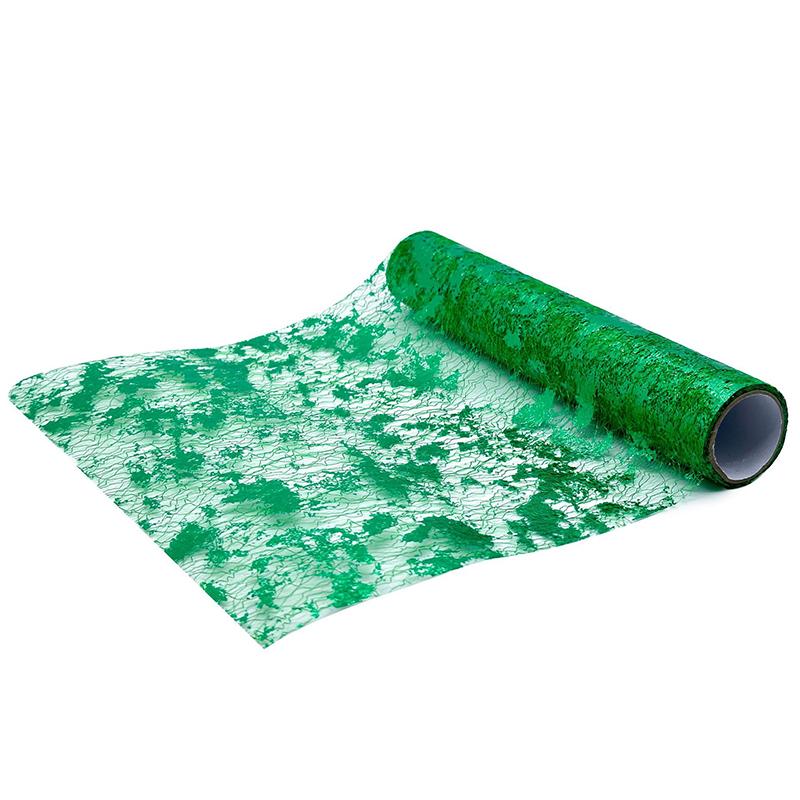 5 yardů třpytivý zlatý běhoun na stůl Horká ražba třpytivá bronzová fólie Síťovaný role Ubrousek na stůl Sprcha pro miminko Párty Svatba Vánoční dekor