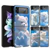 Sunny Clouds Teddy Bear Phone Case For Samsung Galaxy Z Flip 7 6 5 4 3 5G Cover ZFlip7 ZFlip6 ZFlip4 ZFlip5 ZFlip3 Coque Fundas
