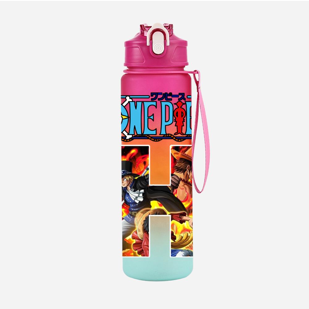 Anime A-Z 26 English Letters Printed Character Large Capacity Water Cup Demon Hunters Outdoor Portable Drinking Bottle for Boy Girl