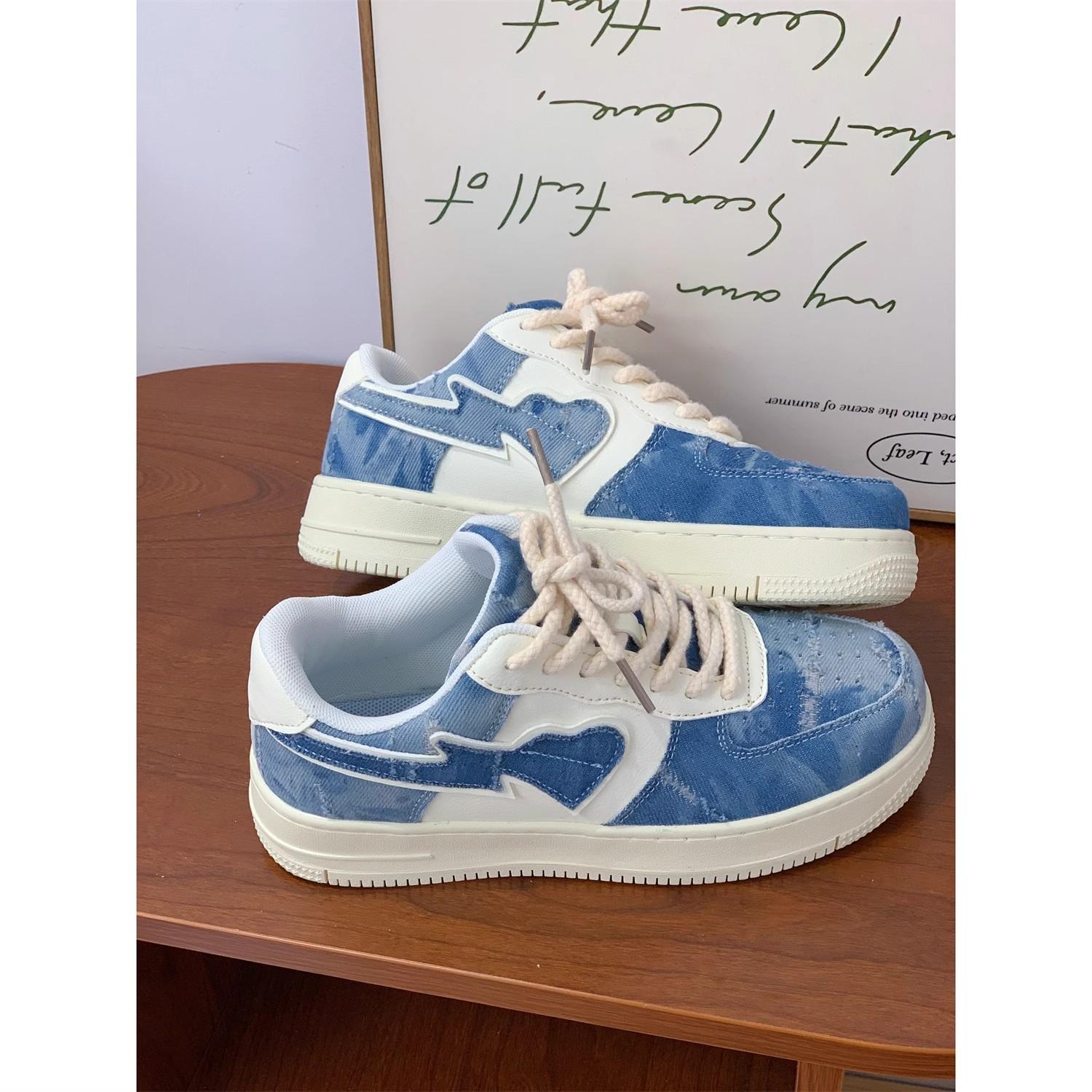 

МОДНАЯ ОБУВЬ, мужские дышащие спортивные кроссовки, спортивные кроссовки для бега, уличные женские теннисные кроссовки для тренажерного зала 35 джинсовый синий