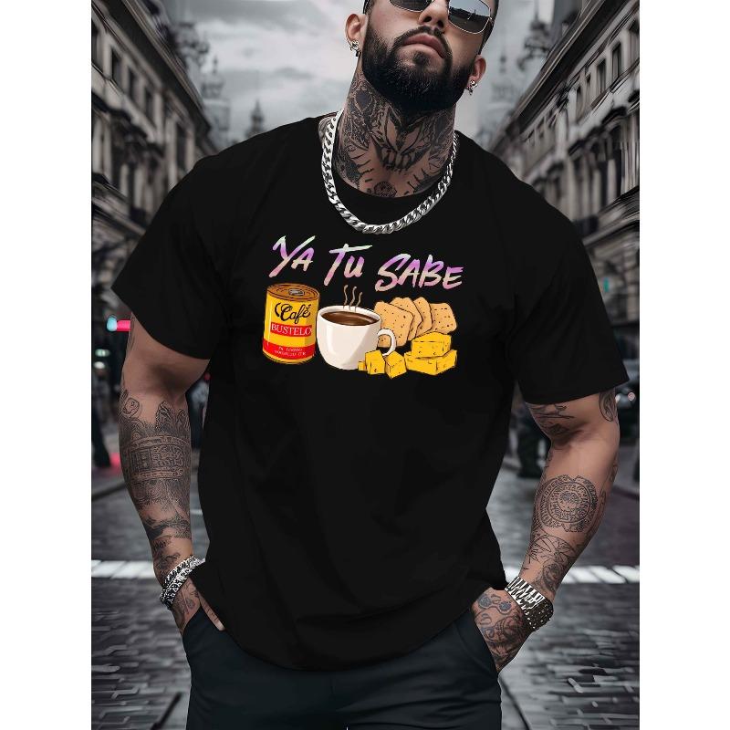 European Size YA TU SABE New Summer Outdoor Men'S Short-Sleeved T-Shirt Summer Fashion Trend Top Printed Men'S Bottoming Shirt Spring Round Neck Top