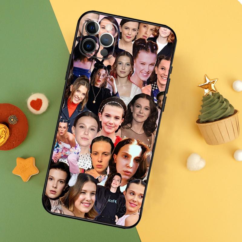 Millie Bobby Brown Funda For iPhone 11 12 13 14 16 15 Pro Max Mini XS Max X XR SE2 7 8 14 16 15 Plus Phone Case