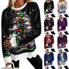 Women's Casual Lace Print Crewneck Sweatshirt Long Sleeve Pullover Top for Everyday Wear