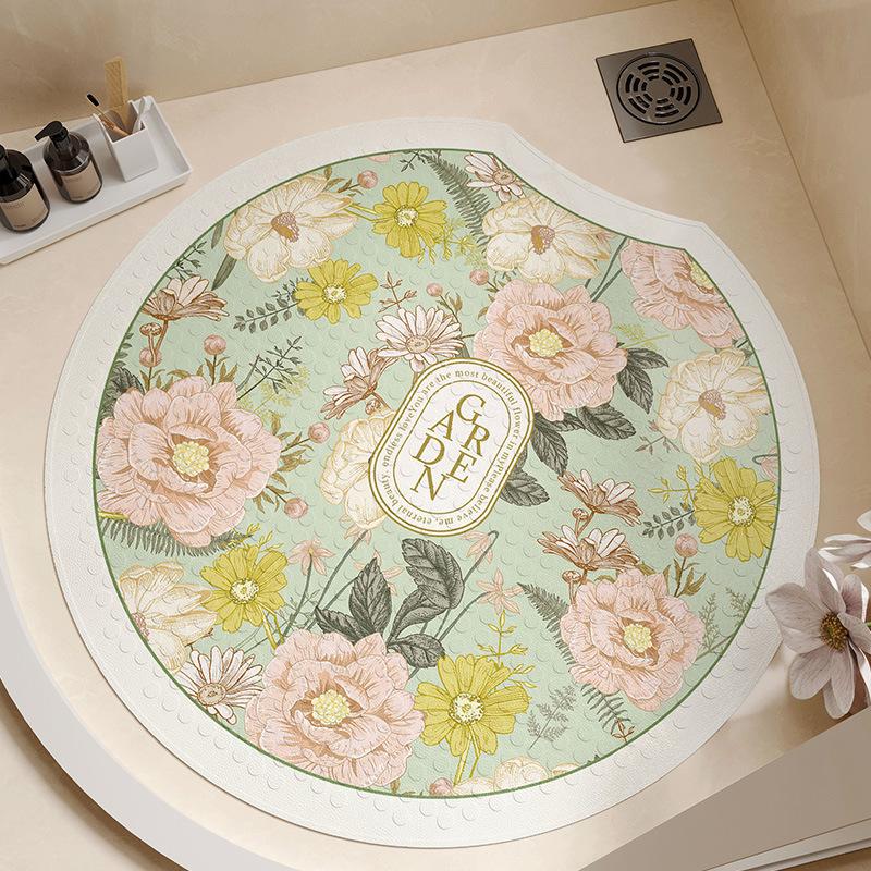 

Американский ретро-ванная комната для детей, противоскользящий коврик для пола, душевая комната, туалет, присоски, коврик для ног для пожилых людей, препятствующий падению round notch 55 * 55cm