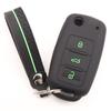 Key Fob Cover for VW Polo Golf Passat Tiguan Octavia MK7 MK4 B5 B6 B7 with Keychain Anti-Scratch Guard Shockproof Protection Soft Grip Texture