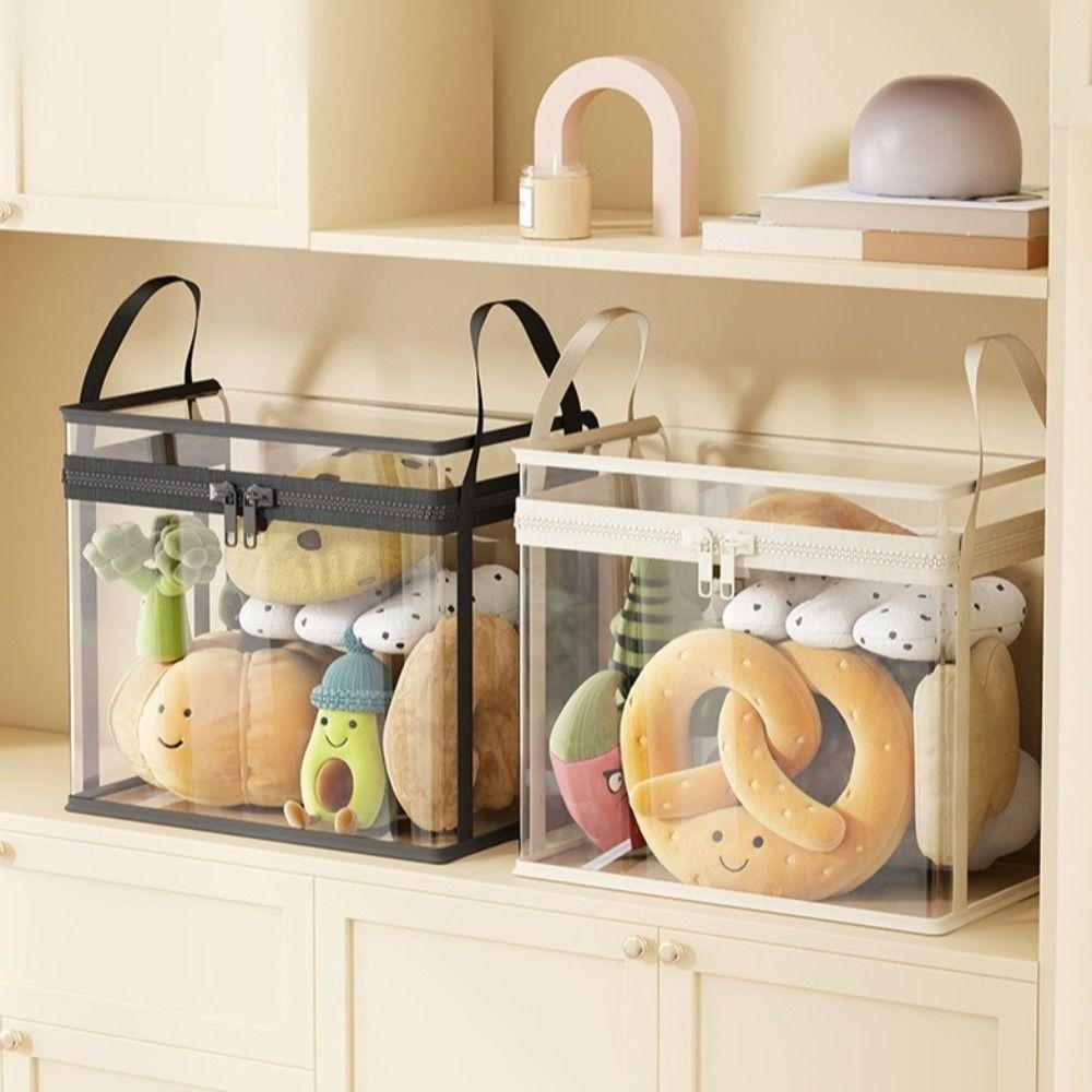 

PVC Stuffed Toy Storage Box Large Capacity Plush Toy Storage Bag Collection Container чорний
