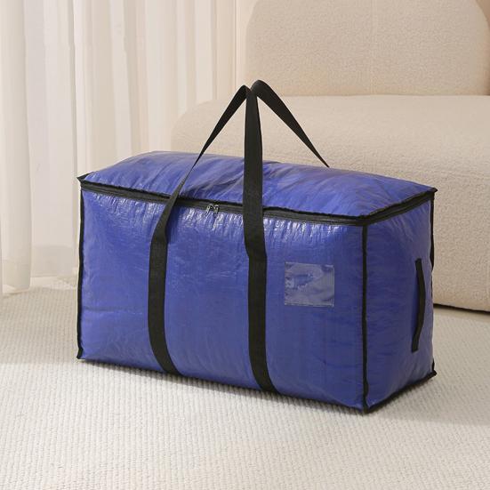 Velká úložná taška na quilt Průhledný úložný box s víkem Zesílená ucha Vodotěsný Skládací Stěhovací úložné tašky Tašky pro balení oblečení Lůžkovin