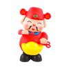 Plastic Mechanical Drum Playing God Of Wealth Interactive Toy For Babies And Toddlers