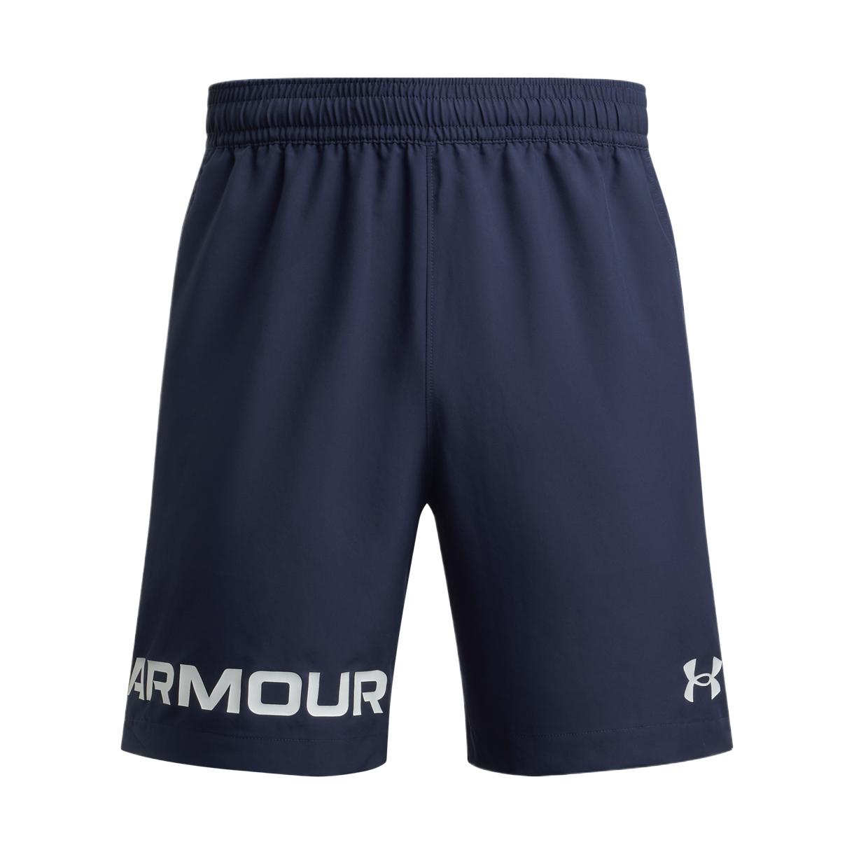 

Under Armour Stylish Comfortable Trendy Minimalist Solid Color Letter Sports Shorts Men shorts Navy-Blue 6007561-410 S