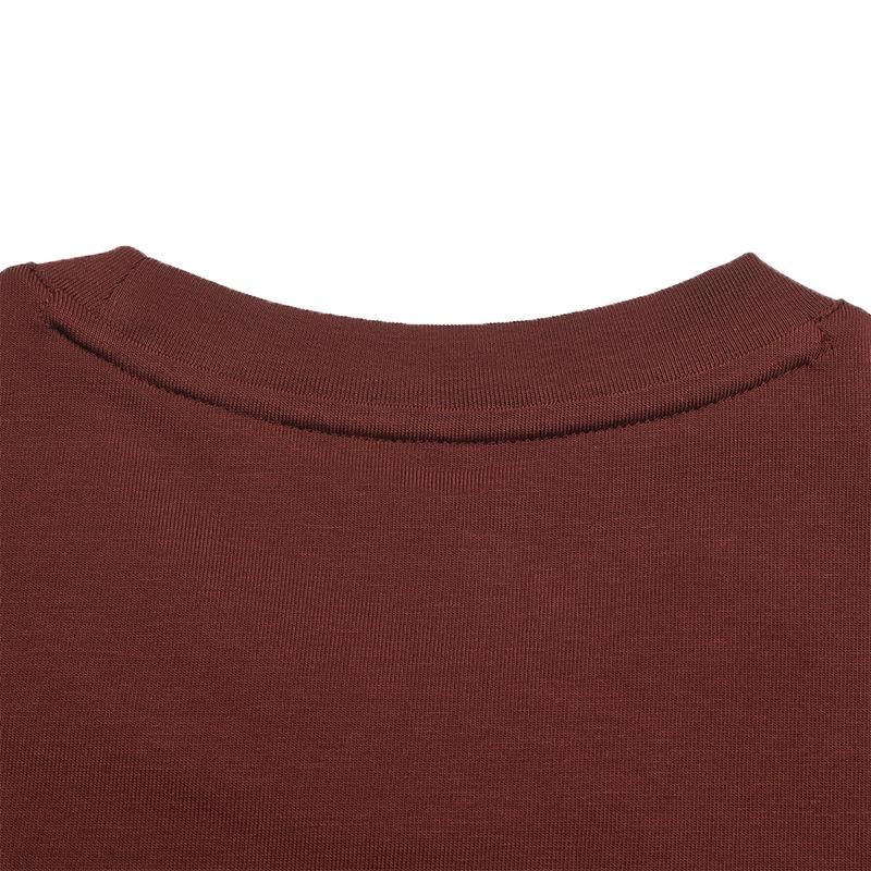 FILA Original Trendy Casual Sports T-Shirt Men tops Red Brown F61M629102FBN