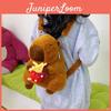 Cartoon Capybara Plush Backpack With Zipper Pocket For Daily Use And Street Style