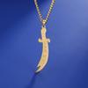 Dawapara  Imam Ali Zulfiqar Sword Necklace Muslim Islamic Necklace Arabic Calligraphy Pendant Stainless Steel Men Jewelry