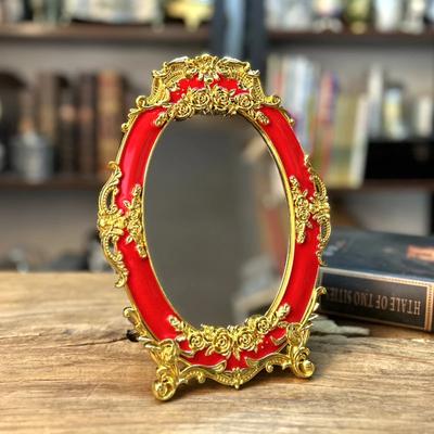 Miroir de Maquillage Vintage pour Décoration de Bureau Miroir Antique Miroir Cosmétique de Style Européen Exquis Décor de Chambre Ventes en Gros