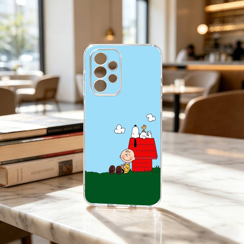 Cartoon T-S-noopy-PC  Phone Case For Samsung S25,S24,S21,S22,S23,S30,Ultra,S20,Plus,Fe Transparent Cover Samsung S20ULTRA5G