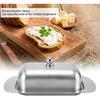 Butter Dish with Cover, Stainless Steel Butter Container Butterie Butter Dish for Kitchen Countertop Refrigerator, 7.3x4.8x2.8in
