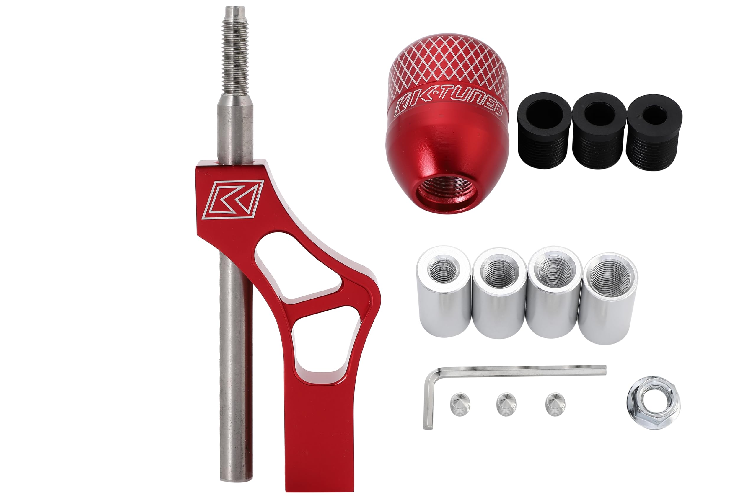 

Adjustable Aluminum Alloy Shift Knob Extension for Trucks and Light Manual Long Gear Lever Quick Universal Fit Vehicles, Transmission, Adapter,