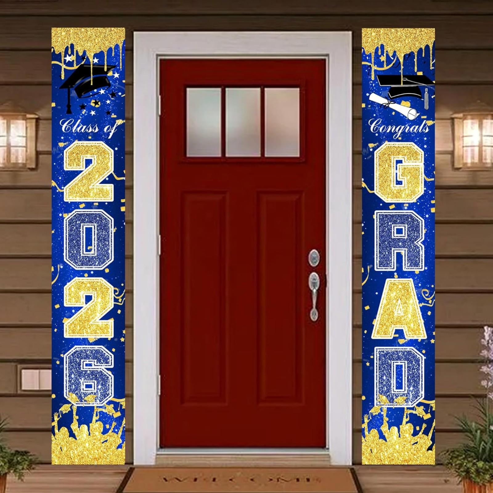 

Graduation Theme: Flag-wearing Graduates Hats Graduation Party Decorative Banners And Couplets One Size