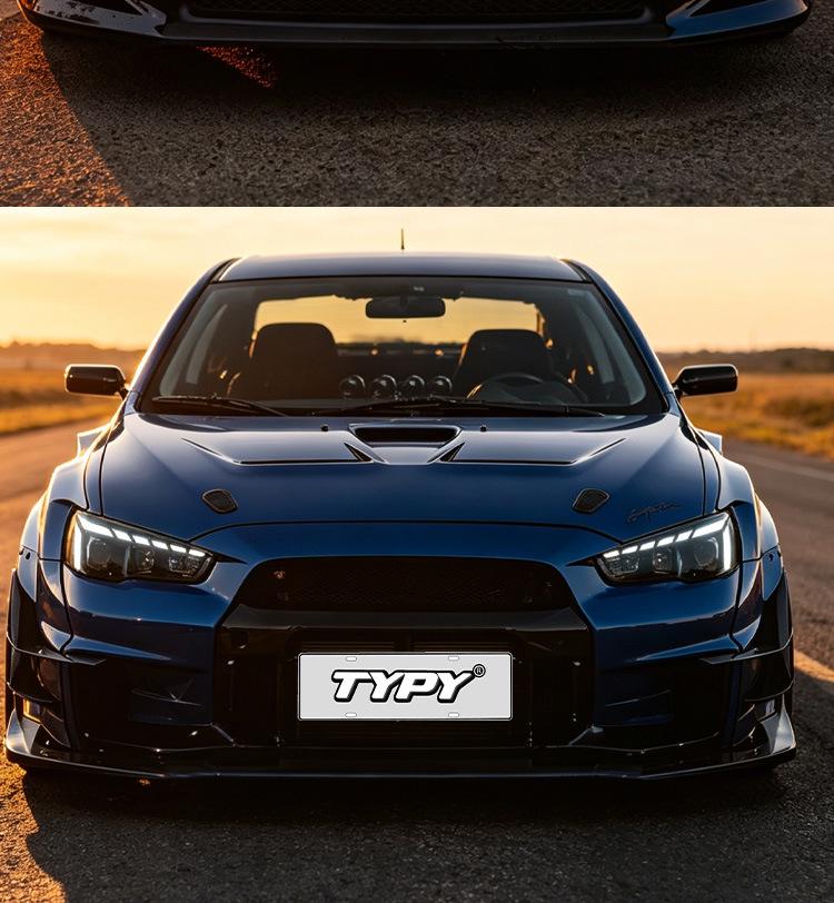 Mitsubishi Lancer EX 2010-2016 RS Style LED Headlights with DRL & Flowing Turn Signals.