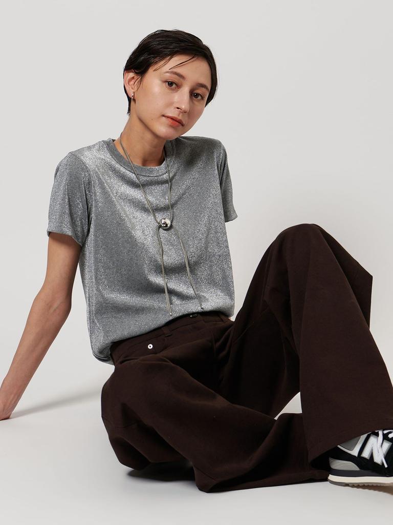 United Arrows Glitter 15172412538 0700 FREE T-Shirt SILVER(07)