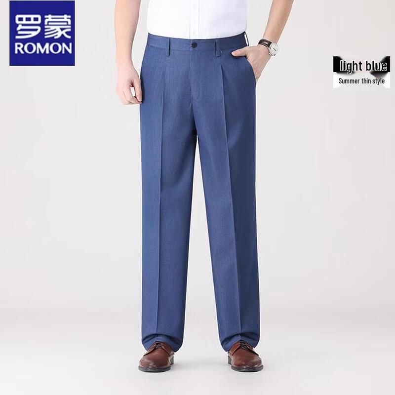 ROMON Men s Slim-Fit Business Casual Trousers 30