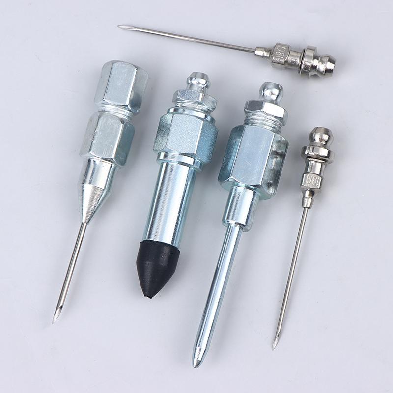 5/7Pcs Grease Gun Needle Accessory Set Dispenser Rubber Coupler Adapter Injector Detachable Nozzles For Narrow Tight Spaces