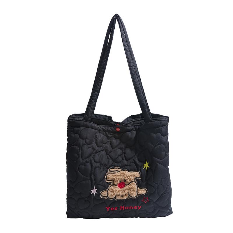 Girl Tote Bag Women's New Large-capacity Shoulder Bag Cartoon Puppy Commuter Bag