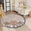 Cute Cartoon Style Rugs for Bedroom Round Hopscotch Children's Mat Soft Non-slip Nursery Carpet Washable Children Crawling Rug