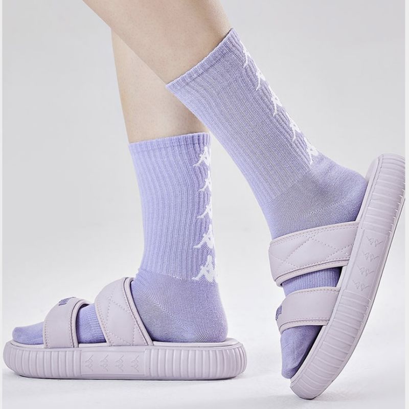 Kappa Comfortable Casual Stitching Non-Slip Wear-Resistant Slide Sandals Women Footwear Purple K0D45LT02D-4702