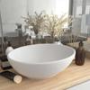 Day and Night - Day and Night Luxury Oval Matte White Ceramic Washbasin 40x33 Cm