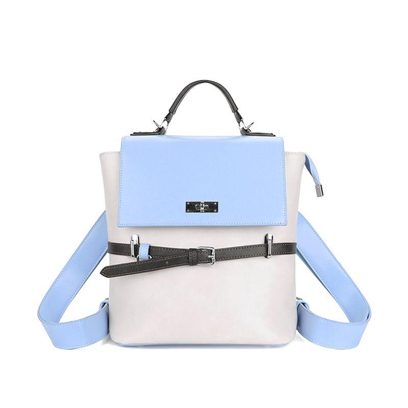 

Simple/Original Fulfil Blue Lulani Backpack Retro College Belt Decoration Contrast Color Shoulder Backpack Fufu Blue (excluding small bags) Reservation