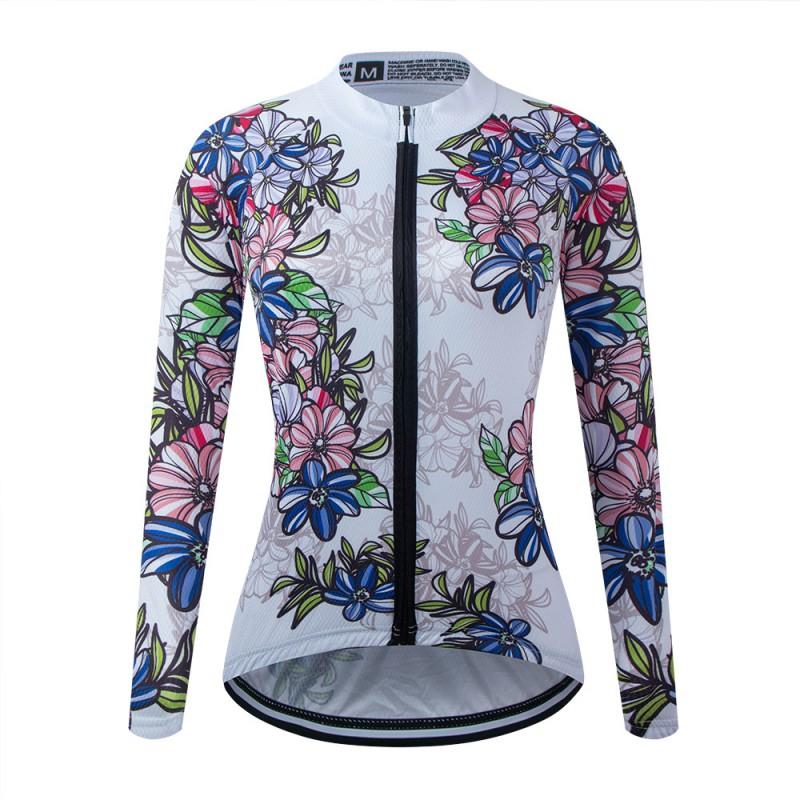 1 Womens Long Sleeve Cycling Jersey Breathable Quick Dry Performance Top Road Mountain Bike