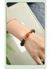 Oriole Song Agarwood & Nan Hong Agate Bracelet with 925 Silver Beads (No Oil Injection)