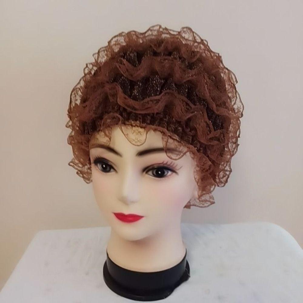 New Lace Wrap Women Turban Hat Breathable Mesh Bonnet Hats Acrylic Fibers Headband Cap Gift